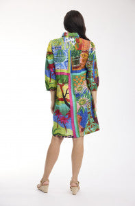 Orientique | Le Moulin Collar Dress 3/4 Sleeve