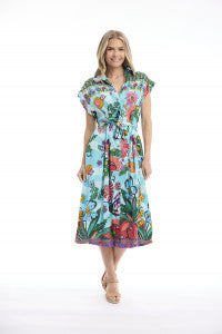 Orientique | Provence Collar Dress Tie Waist