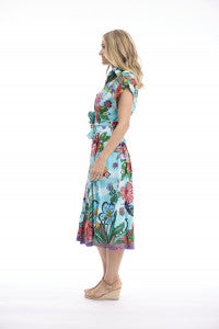 Orientique | Provence Collar Dress Tie Waist