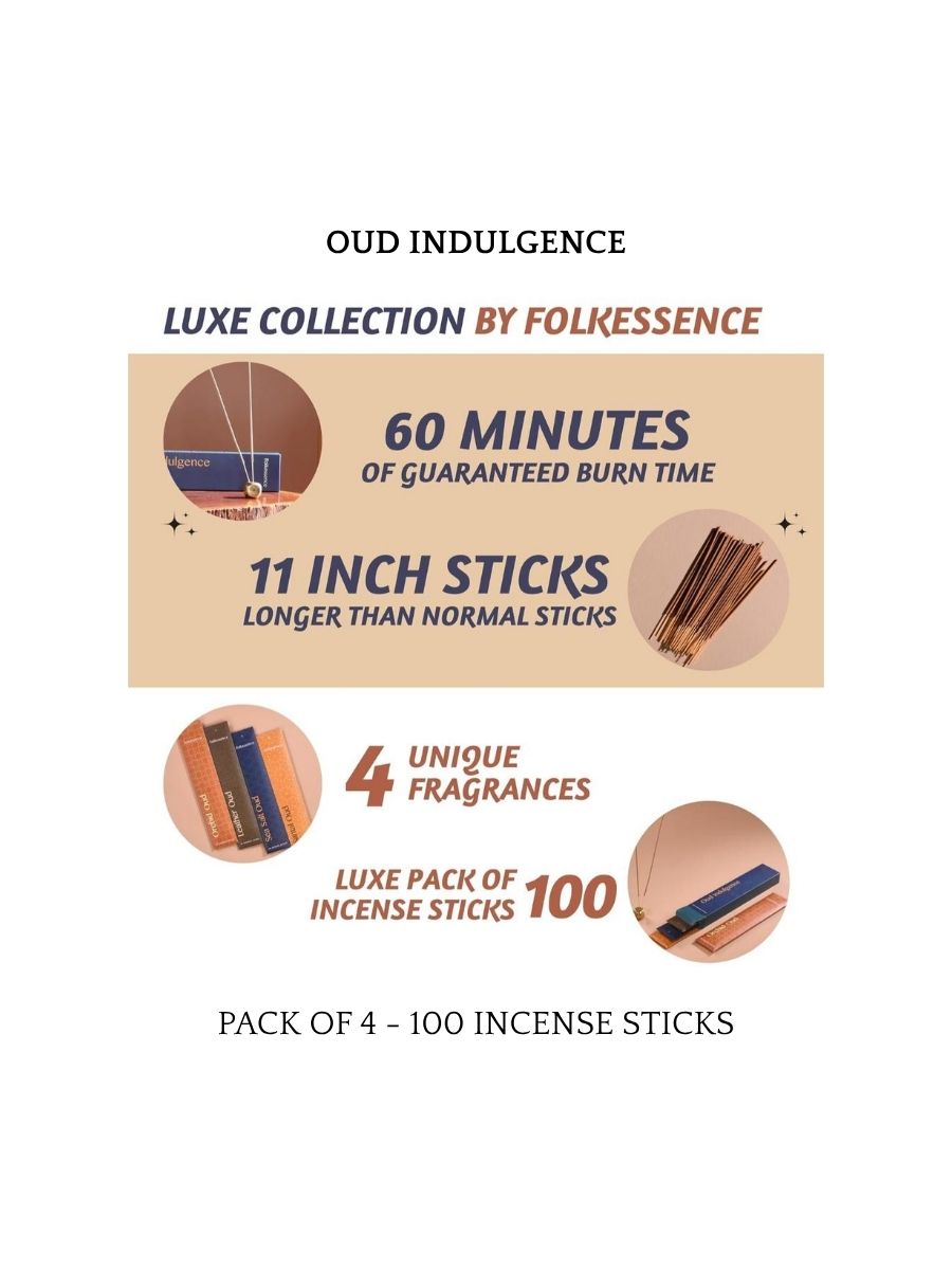 Oud Indulgence Premium Incense Gift Pack - 100 Sticks