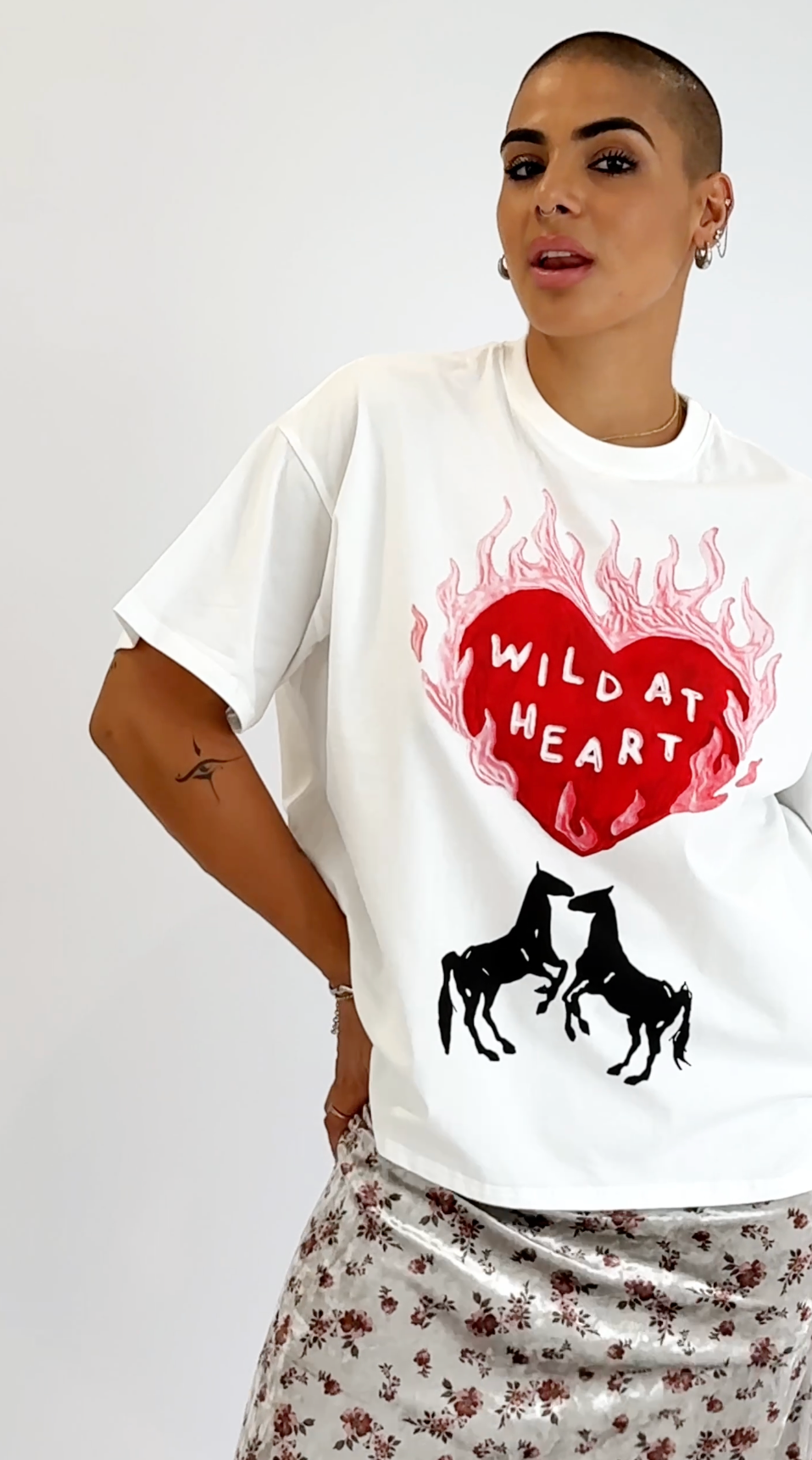 By Frankie | Wild At Heart T-Shirt in White