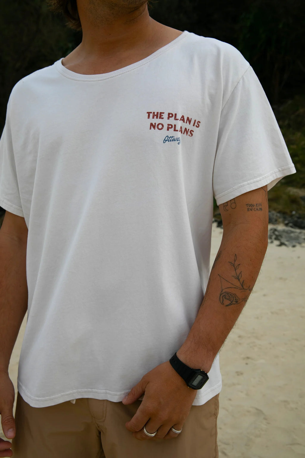 Ottway | The Plan is No Plans T-Shirt in Off-White