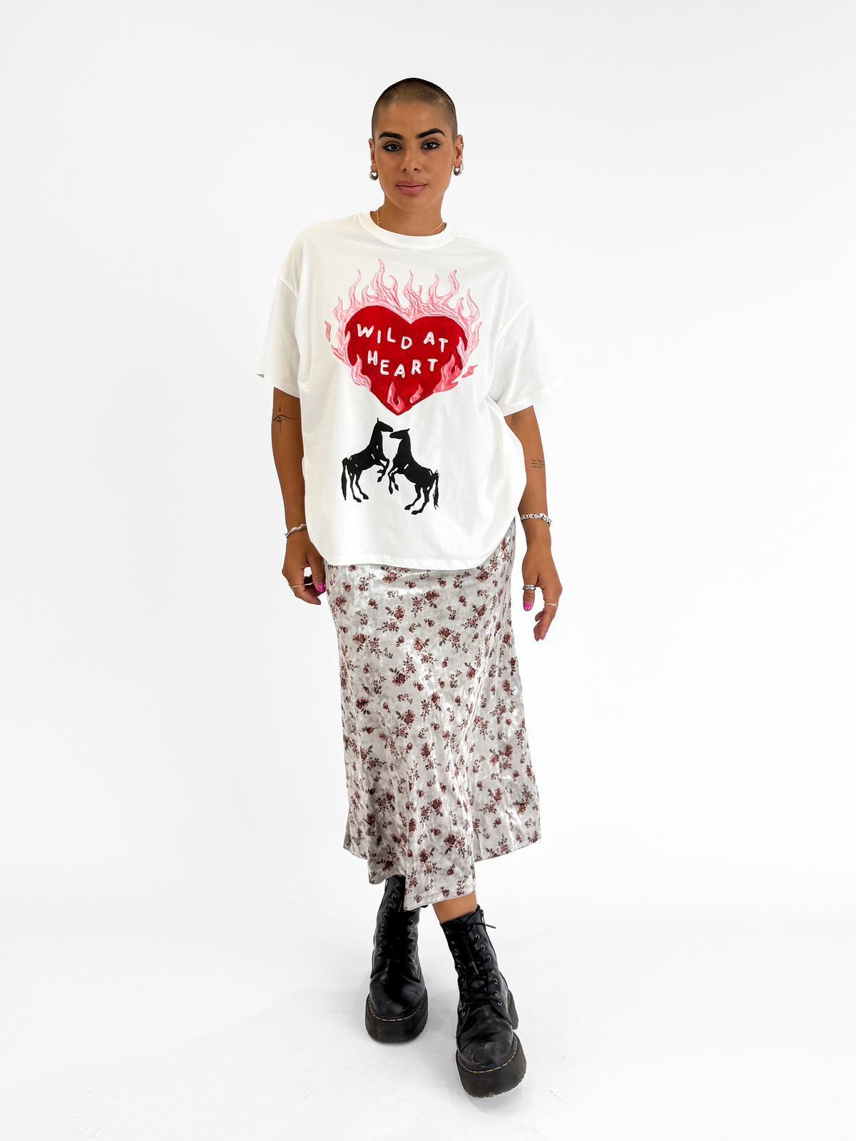 By Frankie | Wild At Heart T-Shirt in White