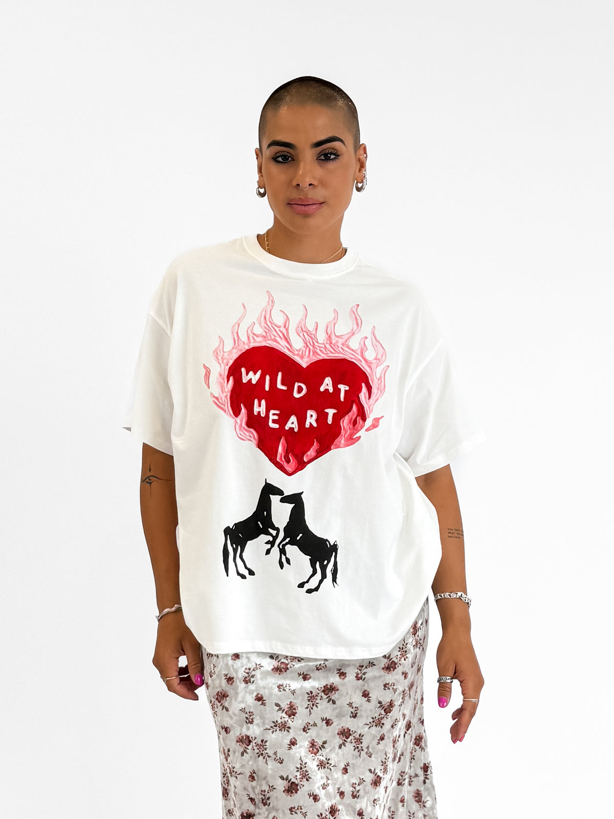 By Frankie | Wild At Heart T-Shirt in White
