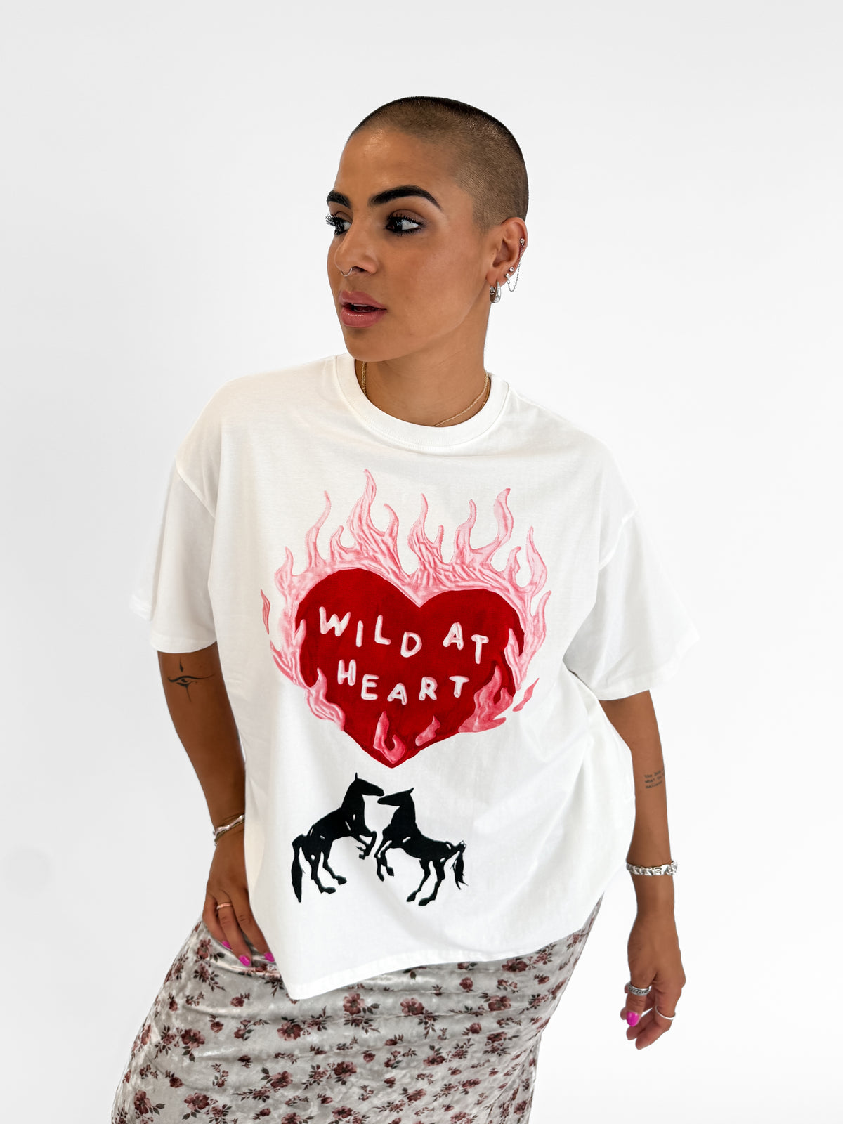 By Frankie | Wild At Heart T-Shirt in White