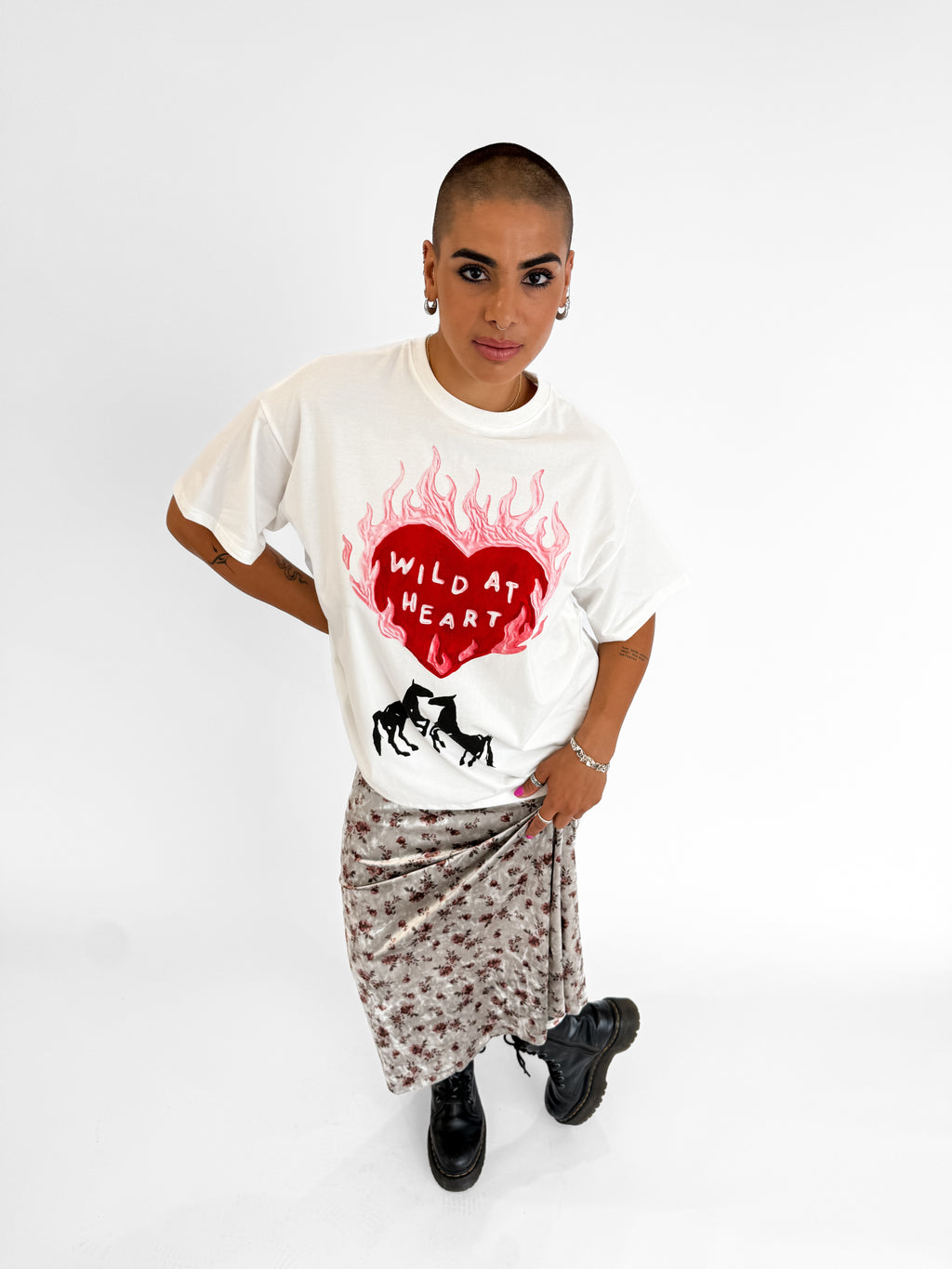 By Frankie | Wild At Heart T-Shirt in White