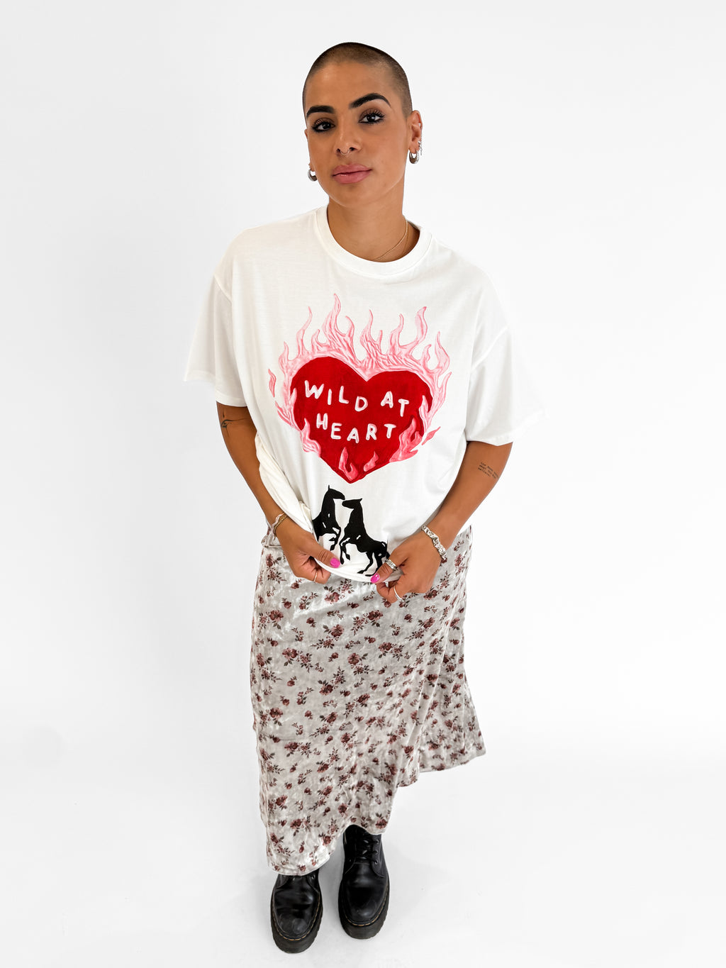 By Frankie | Wild At Heart T-Shirt in White