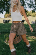 Ottway | Willow Green Checked Shorts