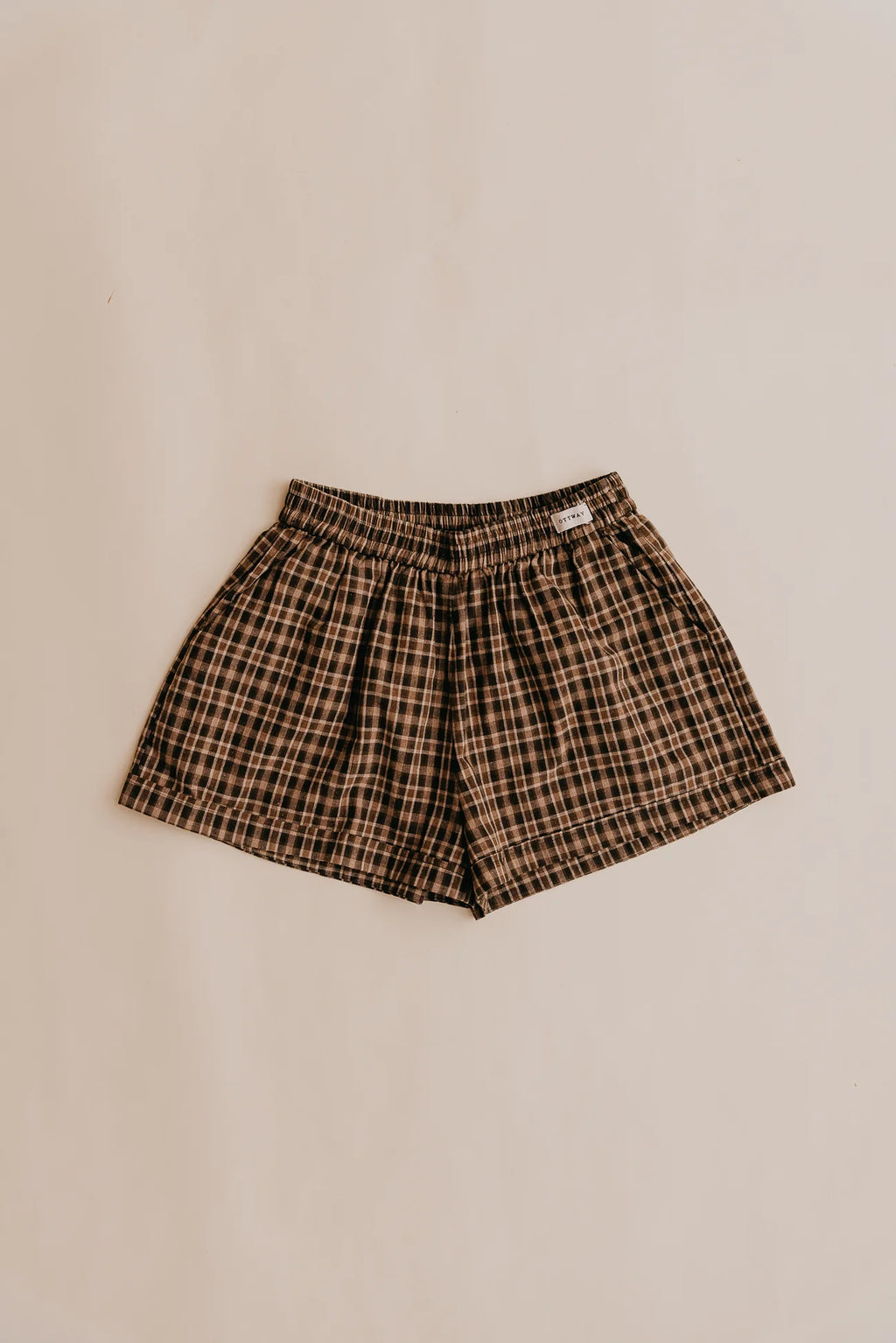 Ottway | Willow Green Checked Shorts