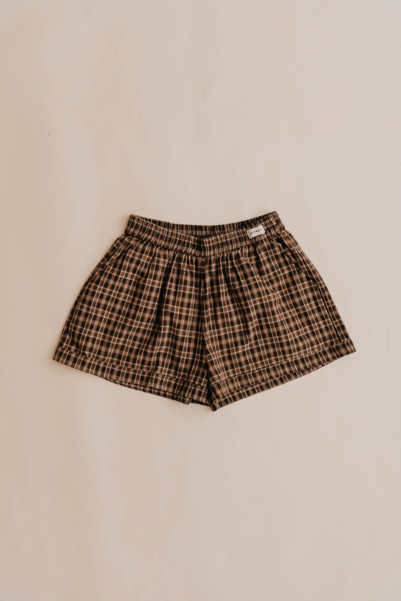 Ottway | Willow Green Checked Shorts