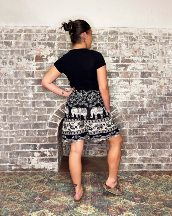 Hippy Shorts (Black colour) - made by Tibet House - back view