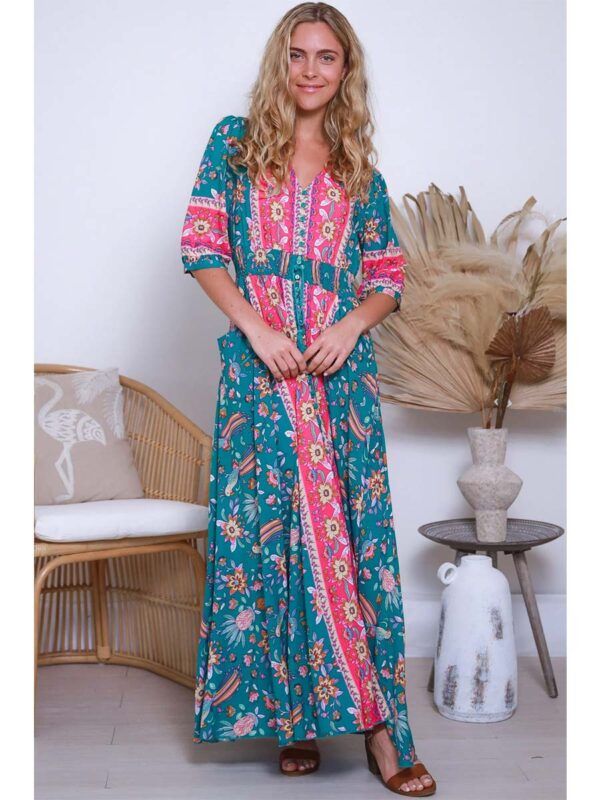 Willow half Sleeve Maxi Dress front