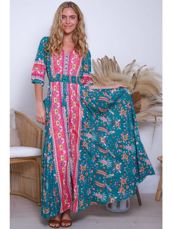 Willow half Sleeve Maxi Dress front