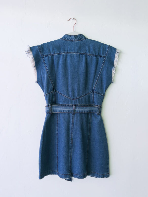 denim mini dress