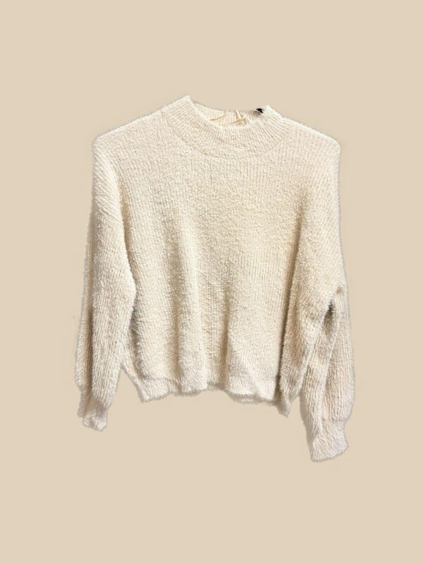 beige mohair knit